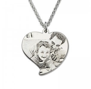 Father's day pendant necklace, Personalized Photo Necklace JEWNE101777